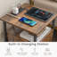 40cm W Metal Bedside Table