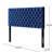 Queen Size Headboard In Navy Blue Velvet, Contemporary Style, Button Diamond Stitch Upholstery, Adjustable, Attractive Velvet Headboard, Design, Adjustable For Bed, Stitching-287720335