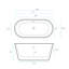 Baignoire autoportante 60 "Claire-85357957