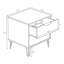 Table de chevet vert olive
