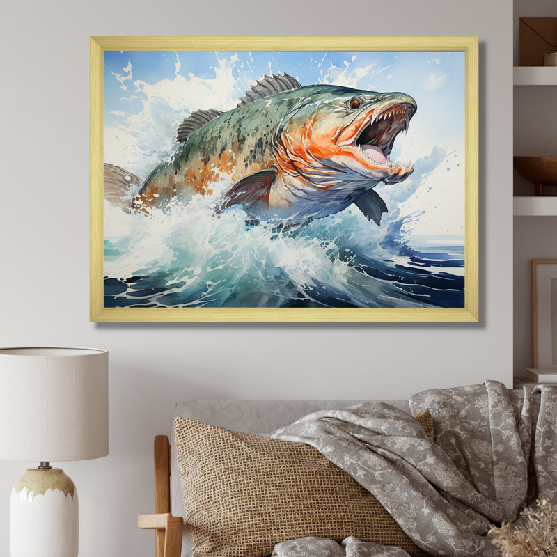 Pêche, rêves sur toile, Cadre photo noir, H 12 po x l 20 po