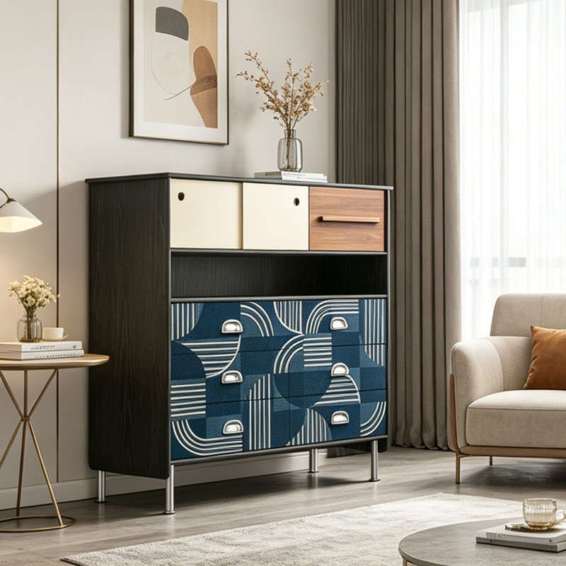 Armoire d'appoint moderne de style minimaliste rétro