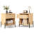 19.7"W 1-Drawer Wood Nightstand （Set Of 2）