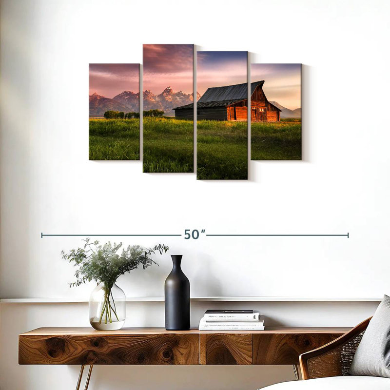 Lilie Moulton Barn Morning, H 22 po x l 36 po