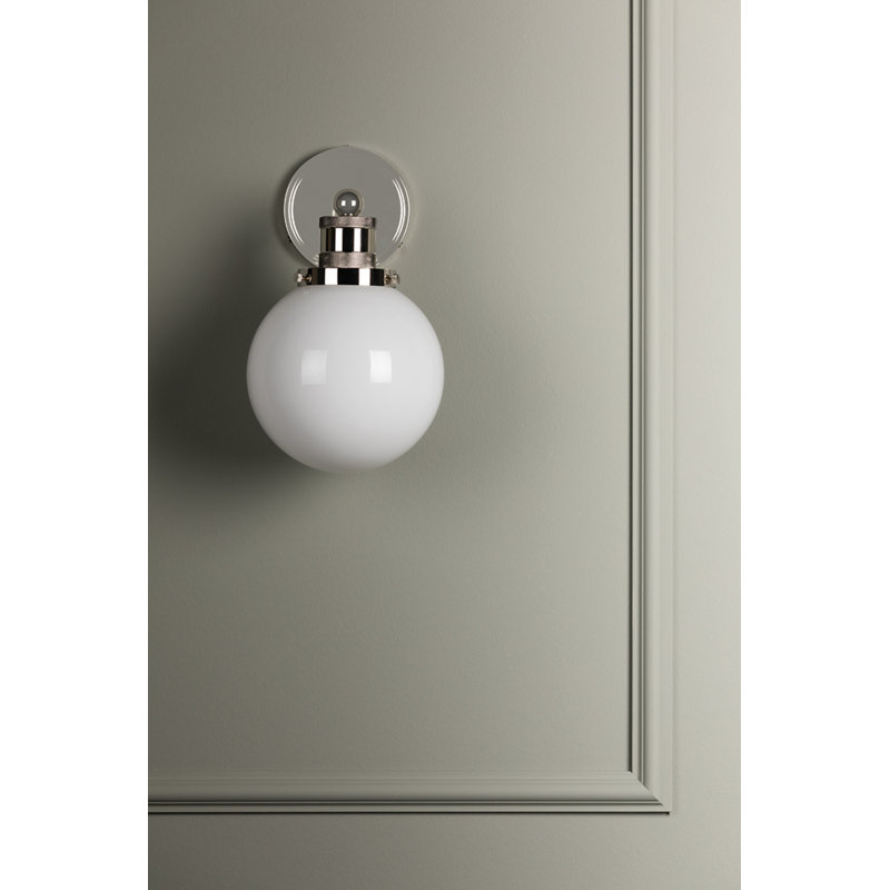 Applique à bras en acier, Nickel poli