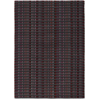 Orlando Wool Striped Area Rug in Brown/Black