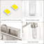 Applique murale pour salle de bain, 5 lumières en nickel brossé pour salle de bain, cristal, verre à bulles, intensité variable, 3 couleurs, température, applique murale moderne pour salle de bain, couloir, cuisine, salon