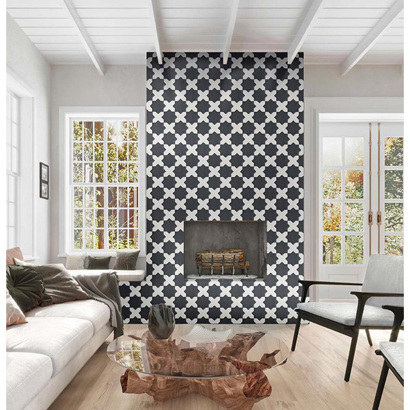 Siena 5.35'' W x 5.35'' L Ceramic Singular Tile, White