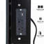Petite coiffeuse de 29,2 po avec tabouret rembourré, 2 prises CA et 2 ports USB, support pour séchoir à cheveux, réglage de la luminosité-336027320