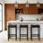 Bar Stools Set Of 2, 30.25" Backless Counter Height Bar Stools With Soft Leather Seat And With Footrest, 400 LB Heavy Duty Padded Saddle Barstool Chair For Modern Kitchen Island Counter-1981834008-1981834014