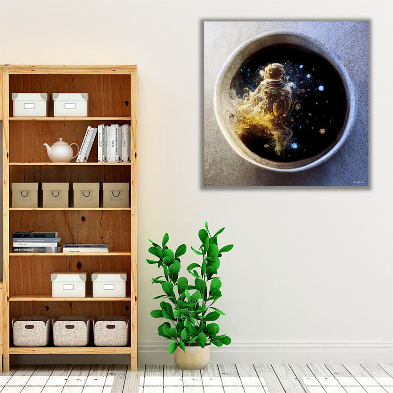 Astro Cruise 32 - Cup of Coffee - Canvas Print Wall Art, 40" H x 40" W