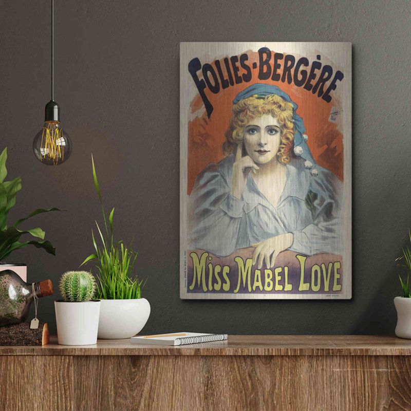 "Folies-Bergere, Miss Mabel Love (1895)" par Luxe, H 16 po x l 12 po