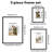 Set of 3 Picture Frames - Gallery Wall Frame Set with One 18x24 Frame with 8x10 Mat, One 11x14 Frame with 5x7 Mat and One 9x12 Frame with 4x6 Mat - Black