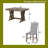 Extendable Solid Wood 7pc Dining Table Set with 6 Upholstered Chairs for 6 Guests