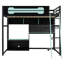 Lit mezzanine en bois avec bureau-1732498082