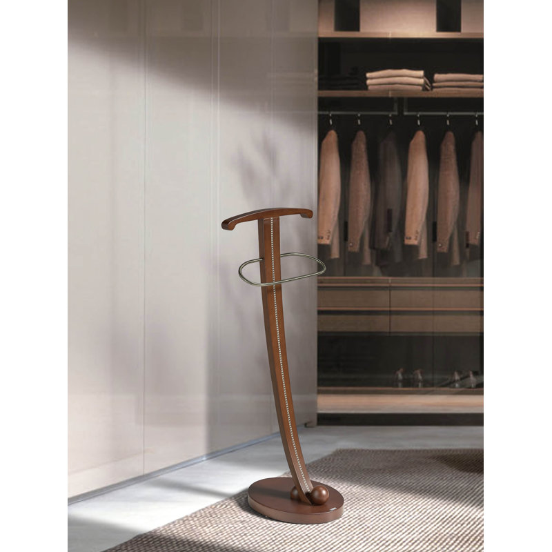 Callista Freestanding Valet Stand, Walnut