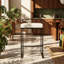 Tabouret de comptoir en velours 17,5 po x P 16 po x H 31 po Stacker