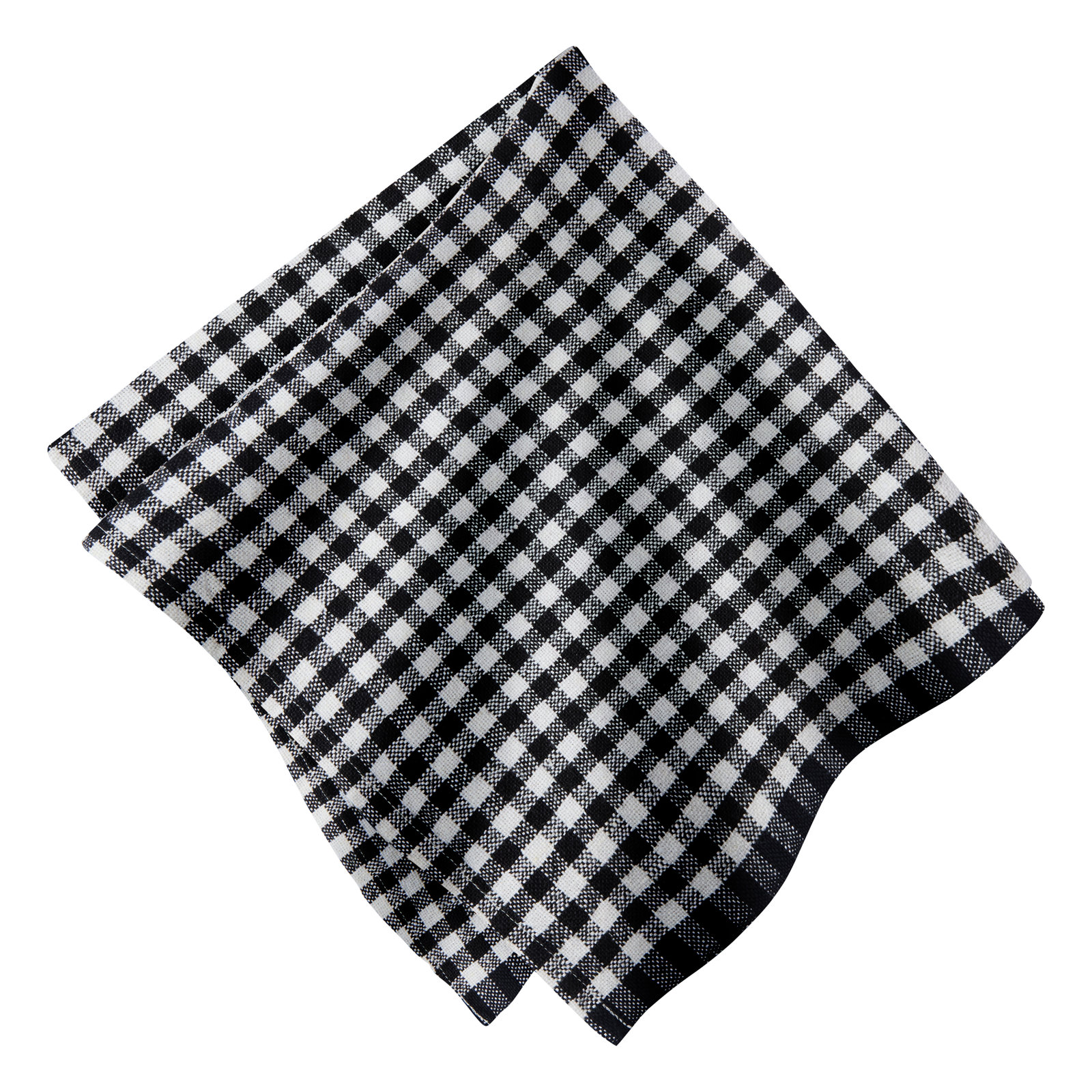 Reversible Linen Napkin, White with Black Trim