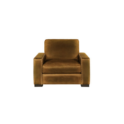 Fauteuil en cuir de vache et demi Urban Cowboy l 43 po