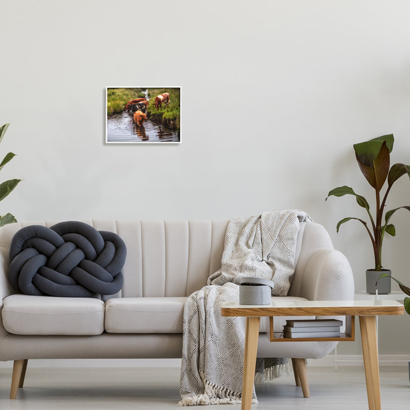 Photographie de cadre sur toile flottant, H 11 po x l 14 po x P 1,5 po, Giclée encadrée blanc bord de mer