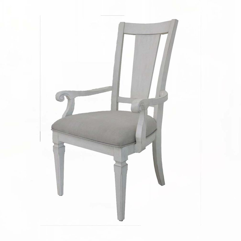 Ensemble de chaises de salle à manger rembourrées en lin avec accoudoirs, 4 pieds