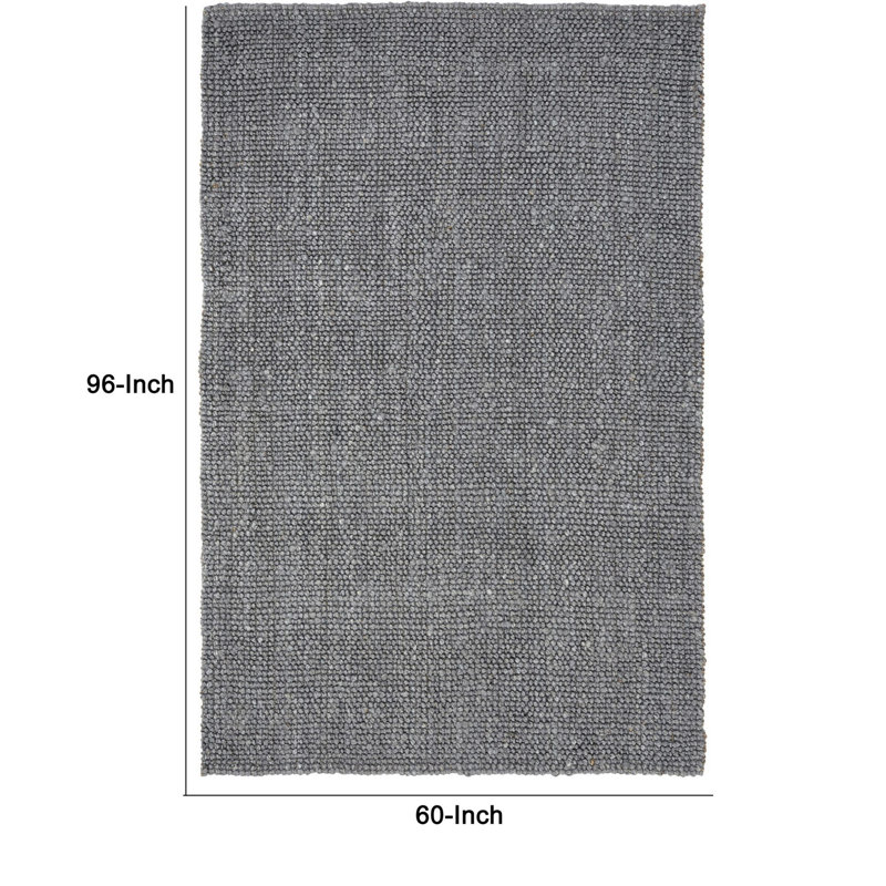 Annello Hand Woven Jute Area Rug, Rectangle 5' x 8'