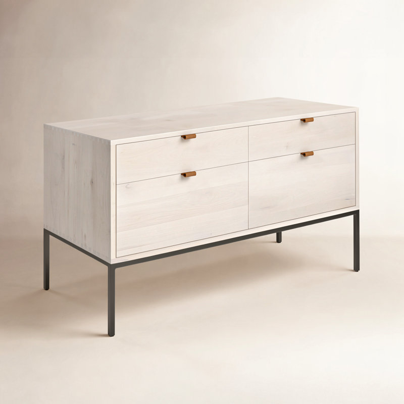 Trey Modular Wide Filing Cabinet, Whitewash
