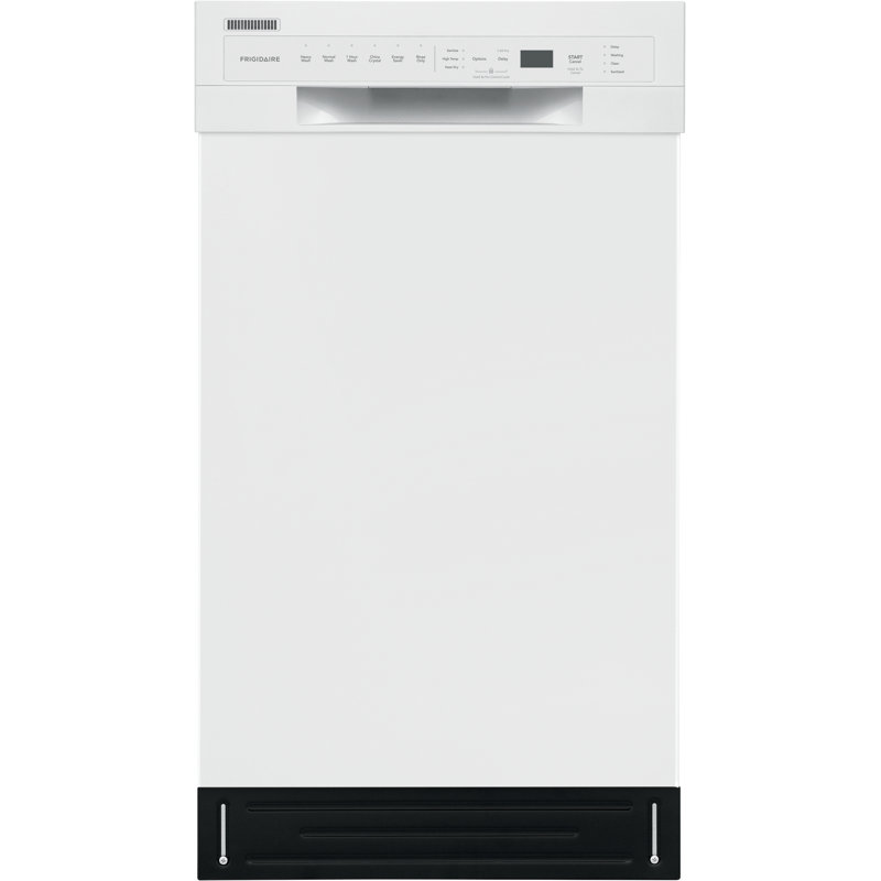 Lave-vaisselle à console complète de 18 po à 52 dBA Frigidaire avec indicateurs de cycle, Blanc