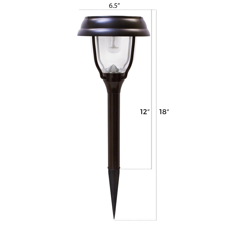 Bronze Solar Powered LED Pathway Light Set of 2