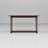 Elegant Light Coffee Rubberwood Console Table,Rounded Corners With Foot Pads