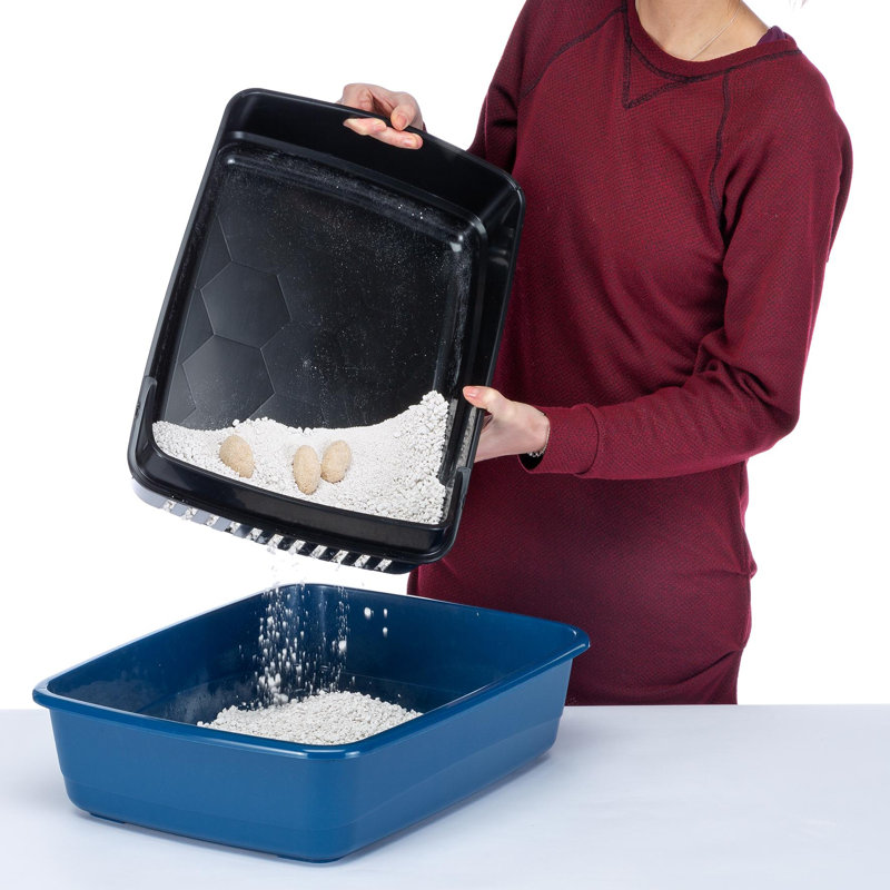 Bac à litière standard en plastique Ariel, Bleu