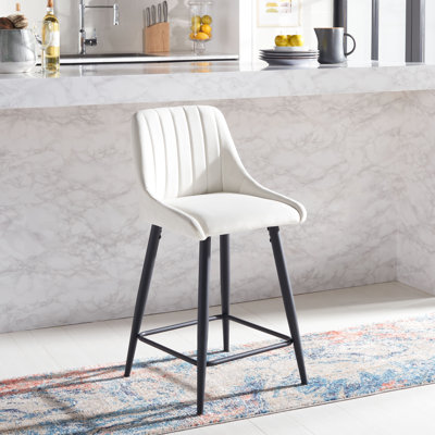 Hallberg Upholstered Counter Stool with Metal Frame