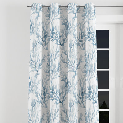 Animal Print Blackout Curtains - Coastal Borroto Velvet Grommet Curtain - 1 Panel