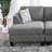 Anterious 122" Wide Chenille Symmetrical Modular with Ottoman