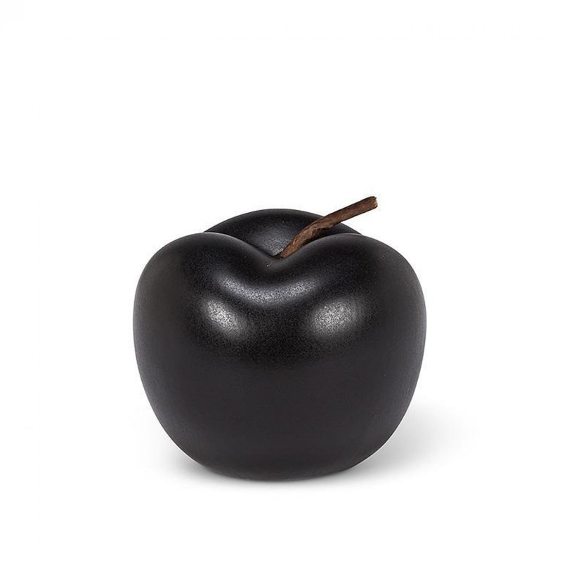 Figurine pomme blanche mat, Noir, noir, noir, noir