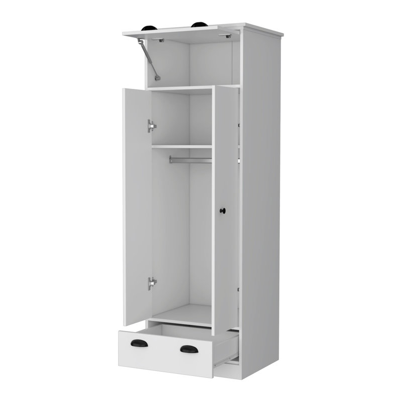 Commode combinée 23 po à tiroir blanc