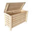 Wide Slatted Storage Crate Box with Lid, Home Storage, Natural Pine