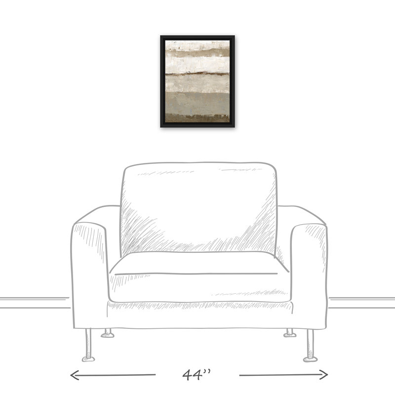 " Neutral Stripes ", 15.75" H x 12.75" W
