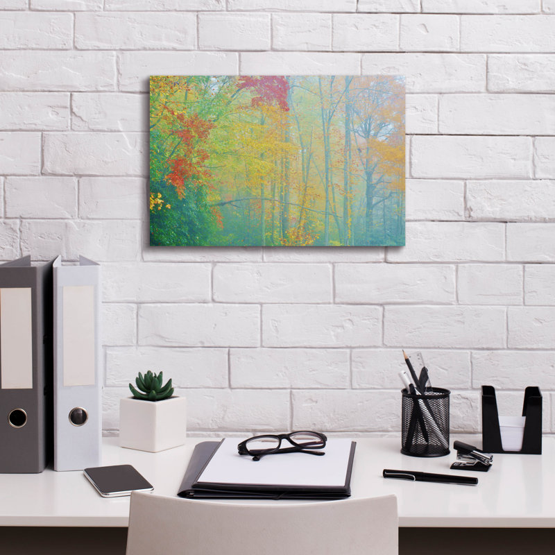 «Autumn'S Palette» par Steve Vaughn, art mural sur toile, H 12 po x l 18 po x P 0,75 po