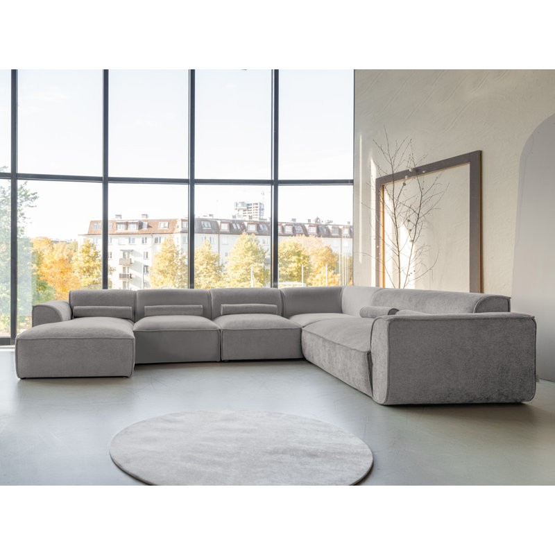 Flex Felix 8 Seater Corner Sofa , Right Hand Facing, Grey