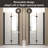 33-32 "X 72" Bifold Shower Door, 1/4"(6Mm) Tempered Glass, Matte Black Aluminum Frame, Explosion Proof Film-126269826