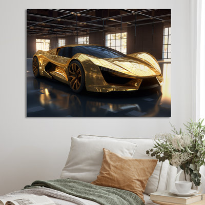 Gold And Black Iconic Car Legends I - Cars American Muscle Wall Art Prints