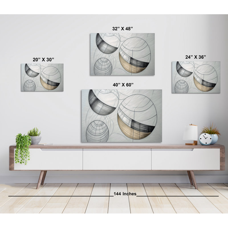 Cercles en mouvement, H 32 po x l 48 po
