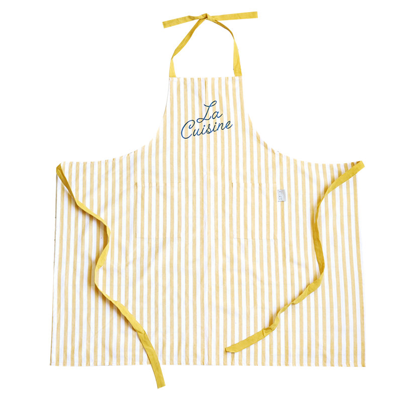 Bib Apron - Yellow Stripe