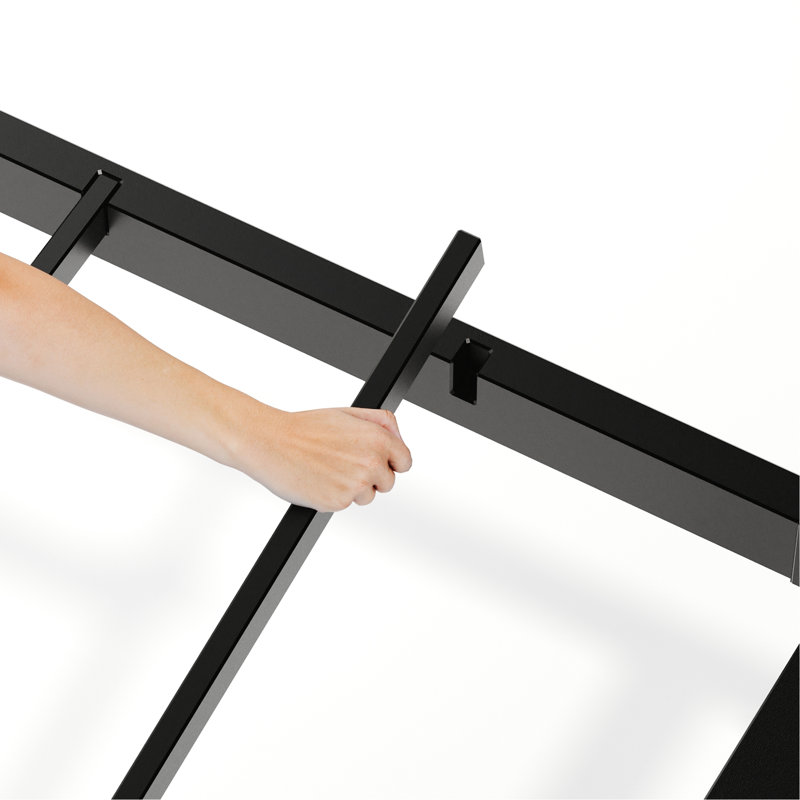 King Floating Bed Frame Of Oak Color, Wave Curve Wood Texture, Led Lighting, High - Strength Frame, No Box Spring, Controlled Lights Size In Lighting System, Metal Structure, One Touch Scene Switch