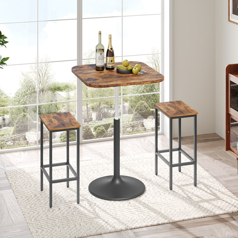 Height-Adjustable(26.8-36.2 Inches) Bar Table,Cocktail Tables with Base, Counter Height Table for Small Space