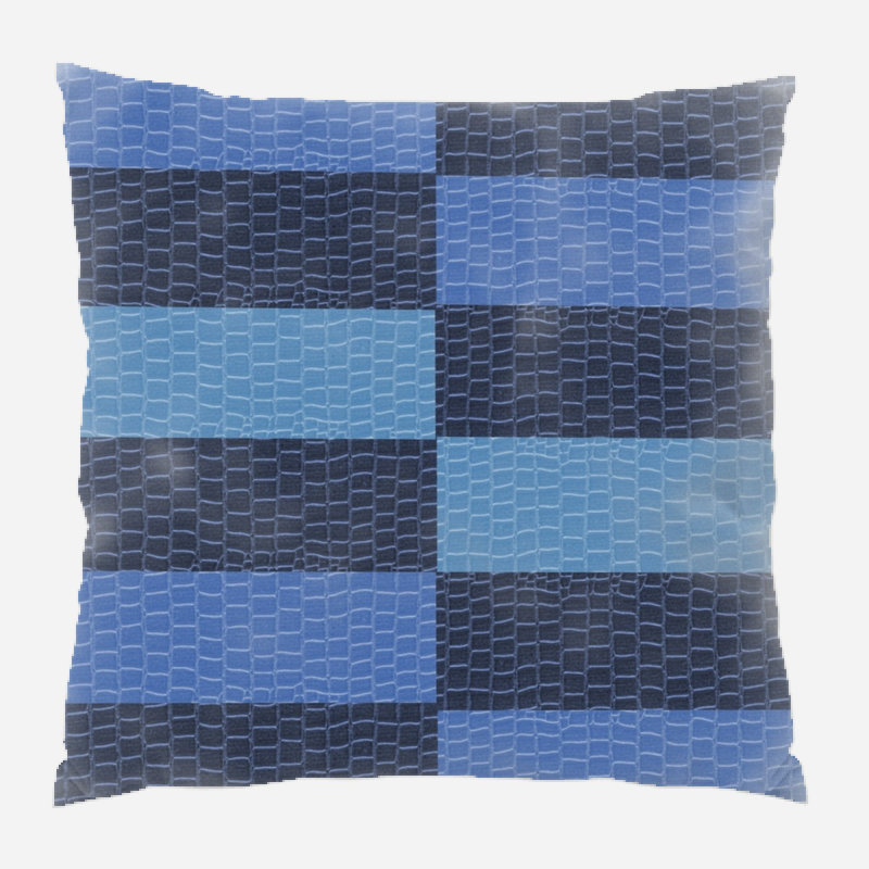 Geometric Microsuede Reversible Throw Pillow
