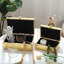Faux Leather Decorative Jewellery Storage Organizer Boxes Set Of 2, Gold