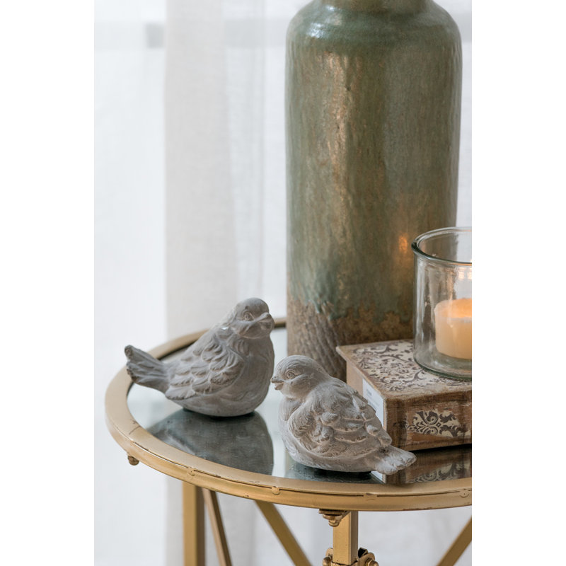Oiseaux de moineau avec cadre en ciment