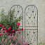 2 Pack Metal Garden Trellis 71" X 19.7" Rustproof Trellis For Climbing Plants Outdoor Flower Support, Black